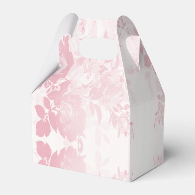 Para Regalos Elegante caja de flores rosa de encaje (Reverso)