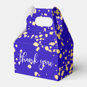 Para Regalos Elegante caja de Purpurina Royal Blue Blond Gold