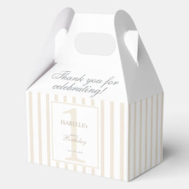 Para Regalos Elegante caja de regalo con rayas de champán suave