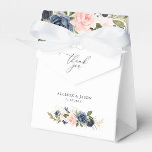 Para Regalos elegante caja de regalo de boda floral de color az