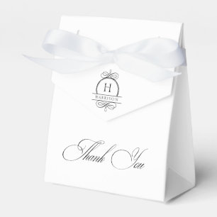 Para Regalos Elegante Classic Black & White Gracias Caja de Fav