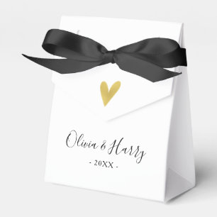 Para Regalos Elegante Moda de corazón dorado Caja de Favor de l