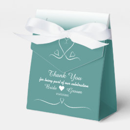 Para Regalos Elegante Personalizado Boda Verde azulado Caja de 