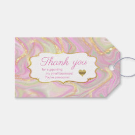 Para Regalos Elegantes etiquetas de regalo de mármol rosa y oro