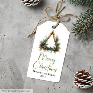 Para Regalos Elegantes etiquetas de regalo de Navidad boho neut