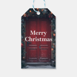 Para Regalos Elegantes Etiquetas de Regalo de Puerta Roja "Feli