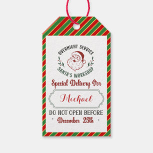 Para Regalos Entrega Especial Etiquetas de regalo de Santa Po