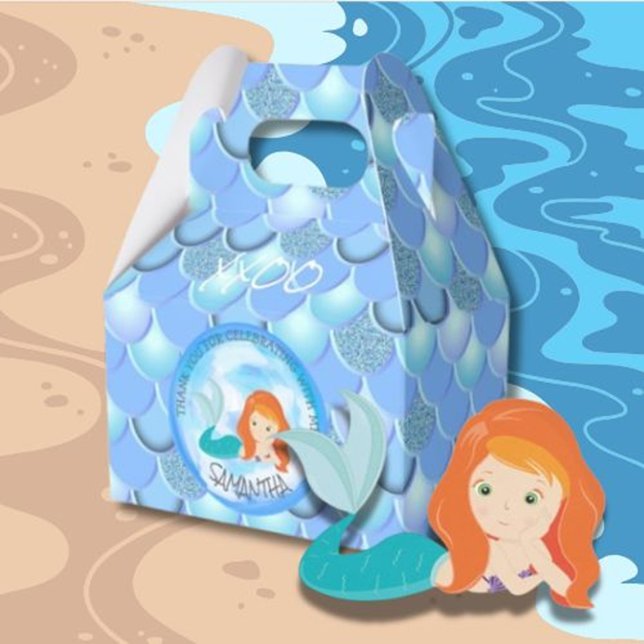 Para Regalos Escala Azul Mar de Sirena Gracias Caja De Favor ( Making Your Mermaid Birthday Celebration Magical)