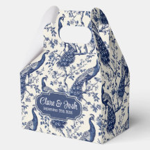 Estilo Chinoiserie Peacock Tema Caja de Favor de B