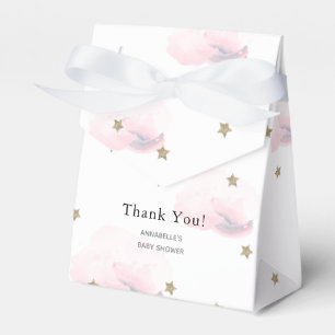 Para Regalos Estrellas de oro y nubes rosadas caja de regalo de