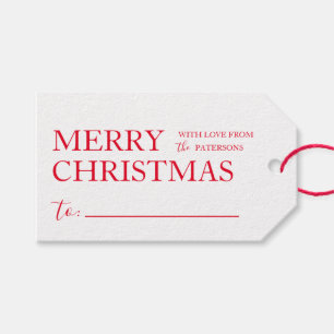 Para Regalos Etiquetas actuales simples de regalo navideño