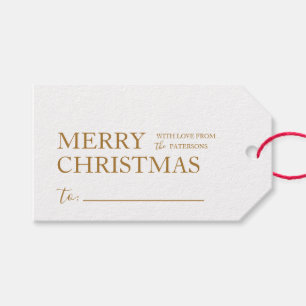 Para Regalos Etiquetas actuales simples de regalo navideño