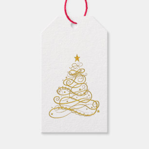 Para Regalos Etiquetas afiligranadas de oro del regalo de los