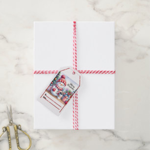 Para Regalos Etiquetas animadas de Navidades de snowman