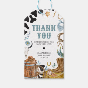 Para Regalos Etiquetas Baby Shower Favor de Little Cowboy