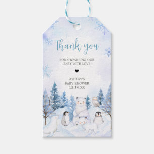 Para Regalos Etiquetas Baby Shower Favor de los Animales Azules