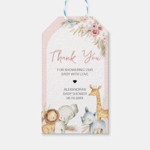 Para Regalos Etiquetas Baby Shower Favor de los Animales Safari