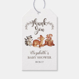 Para Regalos Etiquetas Baby Shower Favor de Woodland