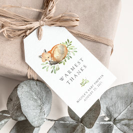 Para Regalos Etiquetas Baby Shower Favor de Woodland Fox