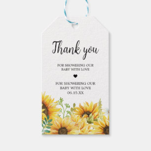 Para Regalos Etiquetas Baby Shower Favor del girasol