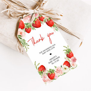 Para Regalos Etiquetas Baby Shower Favor Strawberry