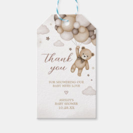 Para Regalos Etiquetas Baby Shower Favorito de Globo de Oso Mar