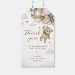 Para Regalos Etiquetas Baby Shower Favorito de Globo de Oso Ver