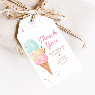 Para Regalos Etiquetas Baby Shower Favorito Ice Cream