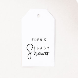 Para Regalos Etiquetas Baby Shower Neutral simples y modernas