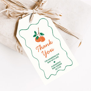 Para Regalos Etiquetas Citrus Little Cutie Modernas Baby Shower