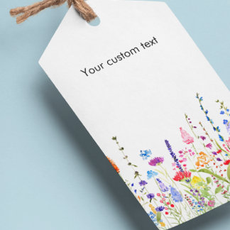 Para Regalos Etiquetas Colgantes de Flores Silvestres en Acuare