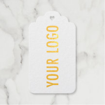 Etiquetas Colgantes de Papel Dorado con Logotipo d