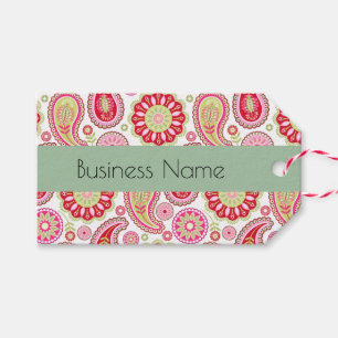 Para Regalos Etiquetas comerciales de bonito Paisley Personaliz