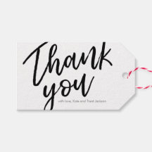 Etiquetas de agradecimiento con letras de mano | E