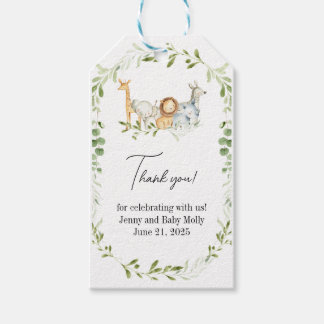 Para Regalos Etiquetas de agradecimiento de animales de safari,