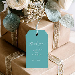 Para Regalos Etiquetas de agradecimiento de boda con caligrafía