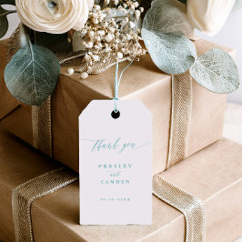 Para Regalos Etiquetas de agradecimiento de boda con caligrafía