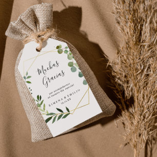 Para Regalos Etiquetas de agradecimiento de boda española con h