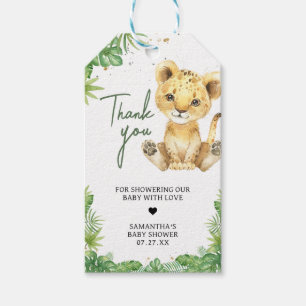 Para Regalos Etiquetas de Baby Shower de león ruidosas