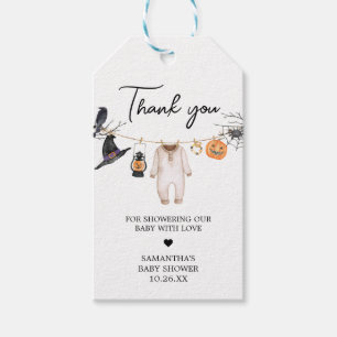 Para Regalos Etiquetas de Baby Shower de Little Boo Halloween