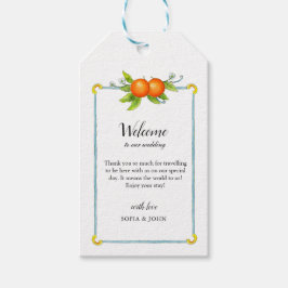 Para Regalos Etiquetas de bienvenida de los Naranjas de color d