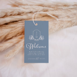 Para Regalos Etiquetas de bienvenida del Escudo Monograma del B