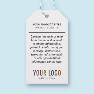Para Regalos Etiquetas de colga de papel con el logotipo de la