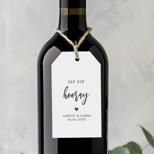 Para Regalos Etiquetas de Corazón de Cualquier Color Sip Sip Ho