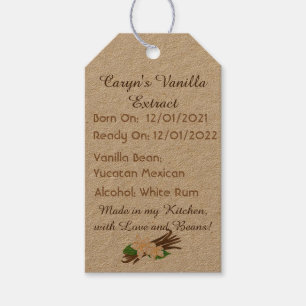 Para Regalos Etiquetas de extracción de vainilla personalizable