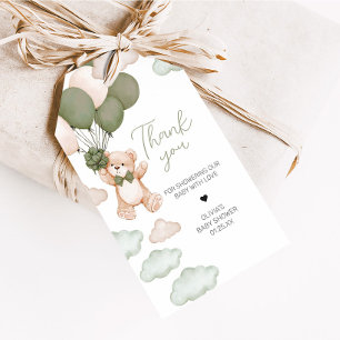 Para Regalos Etiquetas de Favor Bearly Wait Bearly Bear Green B
