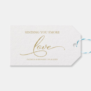 Para Regalos Etiquetas de Favor de Amor S'more con Guión de Hoj