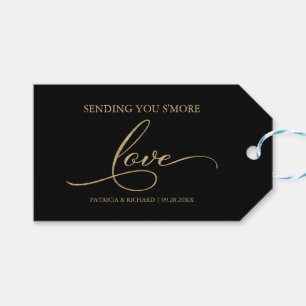 Para Regalos Etiquetas de Favor de Amor S'more con Guión de Hoj