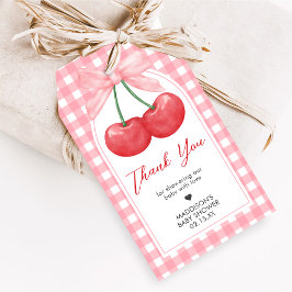 Para Regalos Etiquetas de Favor de Baby Shower Cereza en la Par
