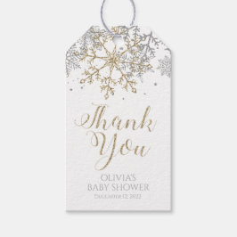 Para Regalos Etiquetas de Favor de Baby Shower de Copo de Nieve